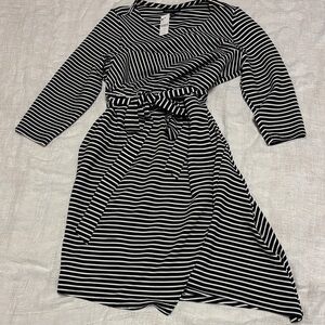 Lane Bryant Striped Long Sleeve Dress‎